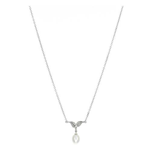 Колье женское серебряное MIROLLA XL3398W с жемчугом/цирконием в H&M
