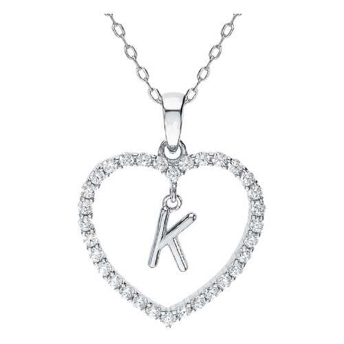 Колье женское серебряное SUNLIGHT S51812-H9W-01 с фианитом в H&M