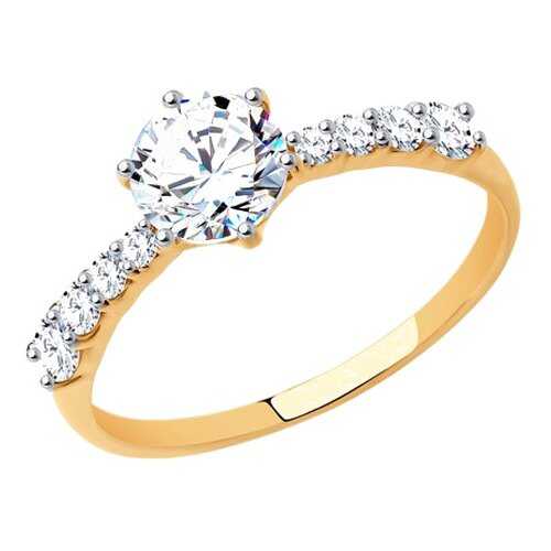Помолвочное кольцо женское SOKOLOV из золота со Swarovski Zirconia 81010240 р.19 в H&M