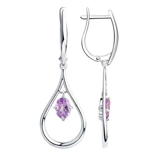 Серьги SOKOLOV из серебра с аметистами 92022229 в H&M