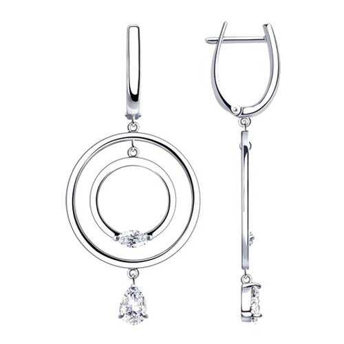 Серьги SOKOLOV из серебра с фианитами 94023552 в H&M