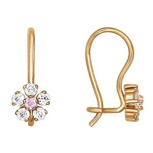 Серьги SOKOLOV из золота с розовыми фианитами 022678 в H&M