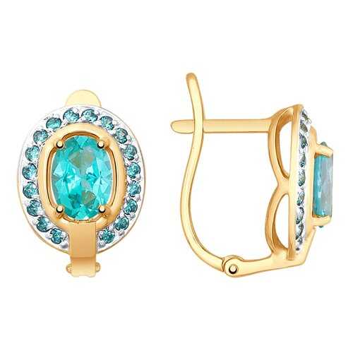 Серьги SOKOLOV из золота с топазами Swarovski и фианитами 725685 в H&M