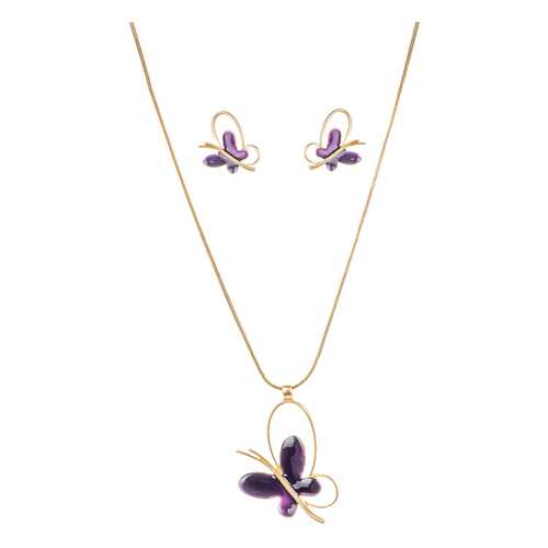 Комплект женский (колье, серьги) Shadore SAH-33826.11 фиолетовый в H&M