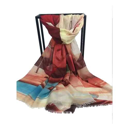 Палантин Frantelli W07020024-X бордовый/белый/голубой в H&M