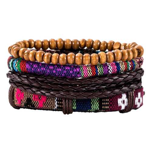 Женский кожаный браслет Fashion Jewerly V29-17-3 разноцветный в H&M