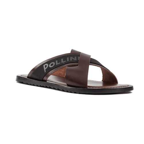Шлепанцы мужские Pollini SB28021GOAUK0301 коричневые 45 RU в H&M