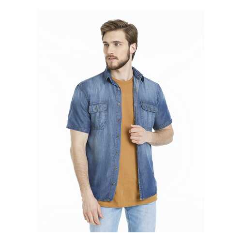 Рубашка мужская Velocity M06V023-2 синяя S в H&M