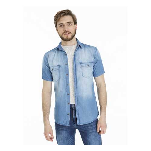 Рубашка мужская Velocity M06V024-2 голубая 5XL в H&M