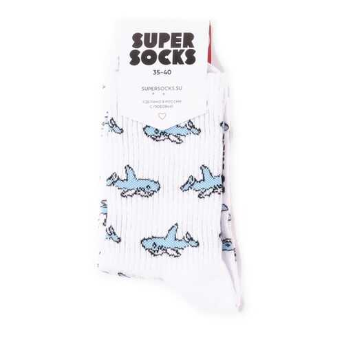 Носки унисекс Super Socks Sharks белые 36-40 в H&M