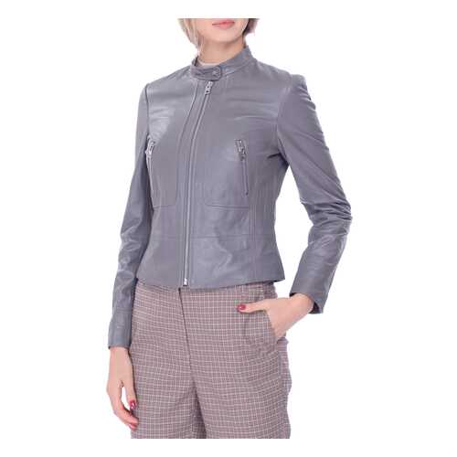 Кожаная куртка женская LUSIO AF18-050004 серая XS в H&M
