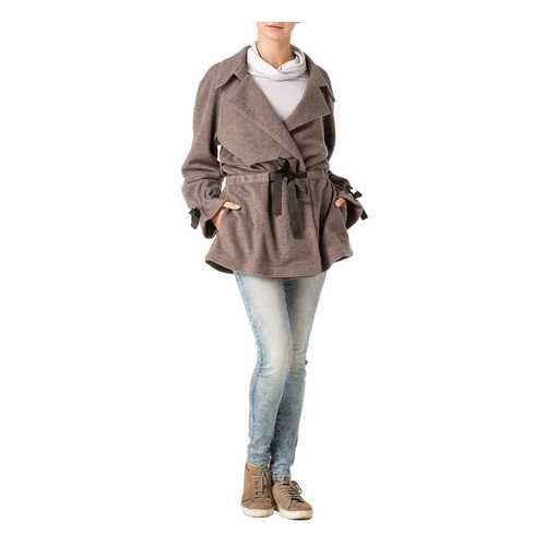 Полупальто женское Adzhedo 6211 коричневое 4XL в H&M