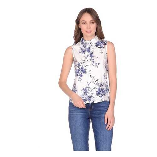Блуза женская Modis M201W01121 белая 50 RU в H&M
