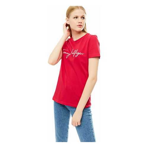 Футболка женская Tommy Hilfiger WW0WW28682 розовая XS в H&M