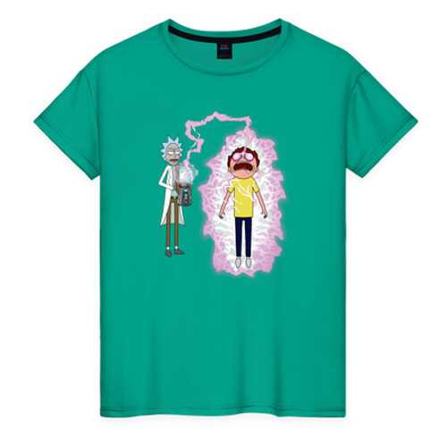 Футболка женская ВсеМайки 2460797 зеленая XS в H&M