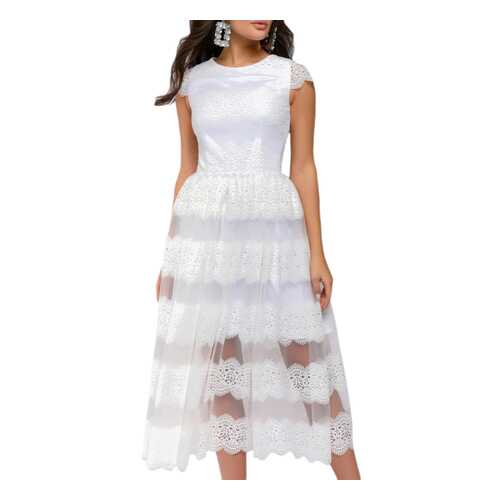 Вечернее платье женское D&M by 1001DRESS DM01281WH белое L в H&M